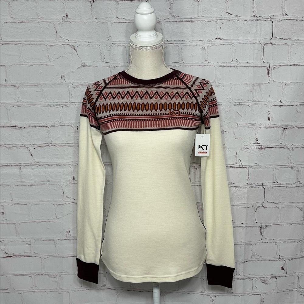 NWT! Kari Traa "Lokke" 100% Wool Nordic Icelandic Fair Isle Base Layer Women's S